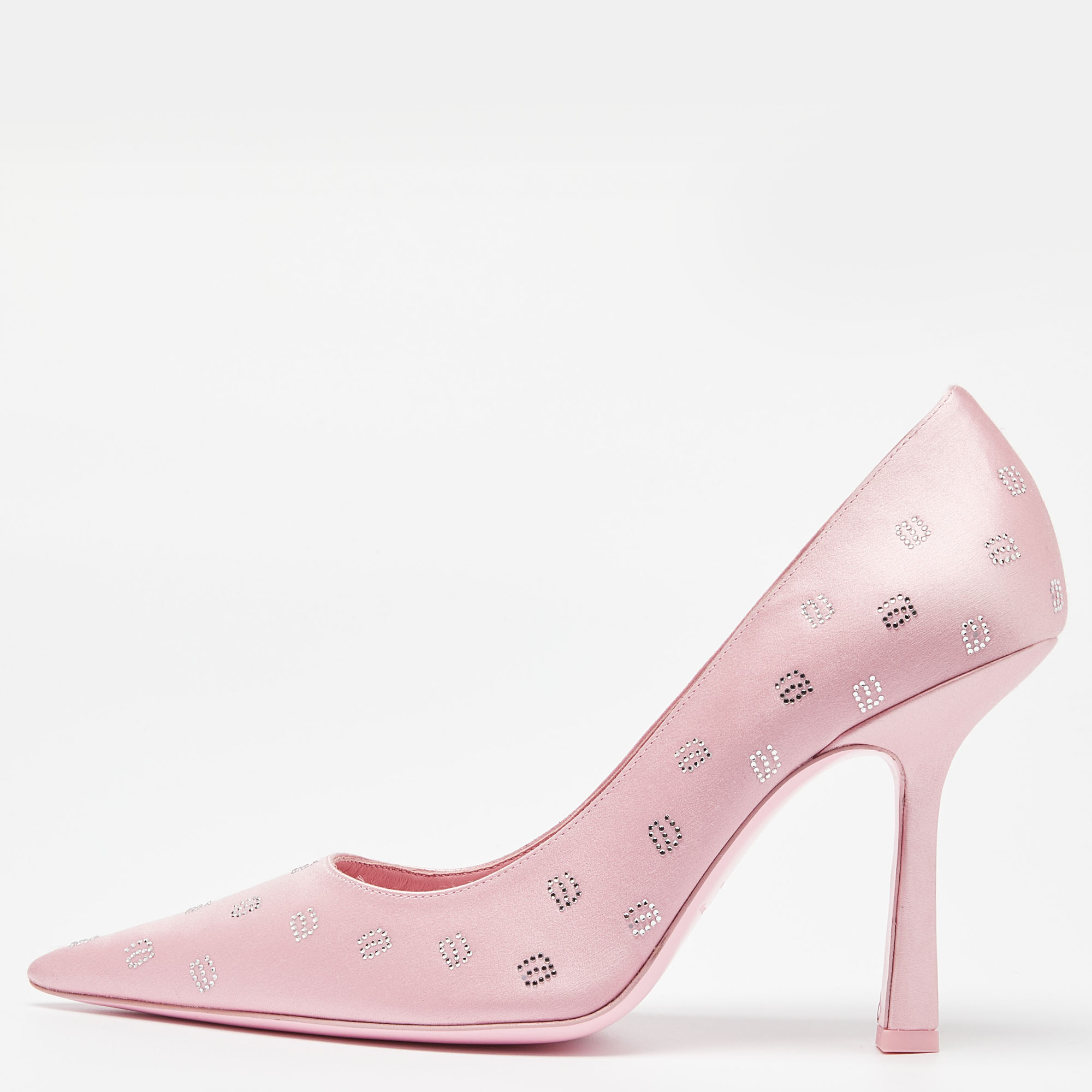

Alexander Wang Satin Delphine 105 Pointed Toe Pumps Size, Pink