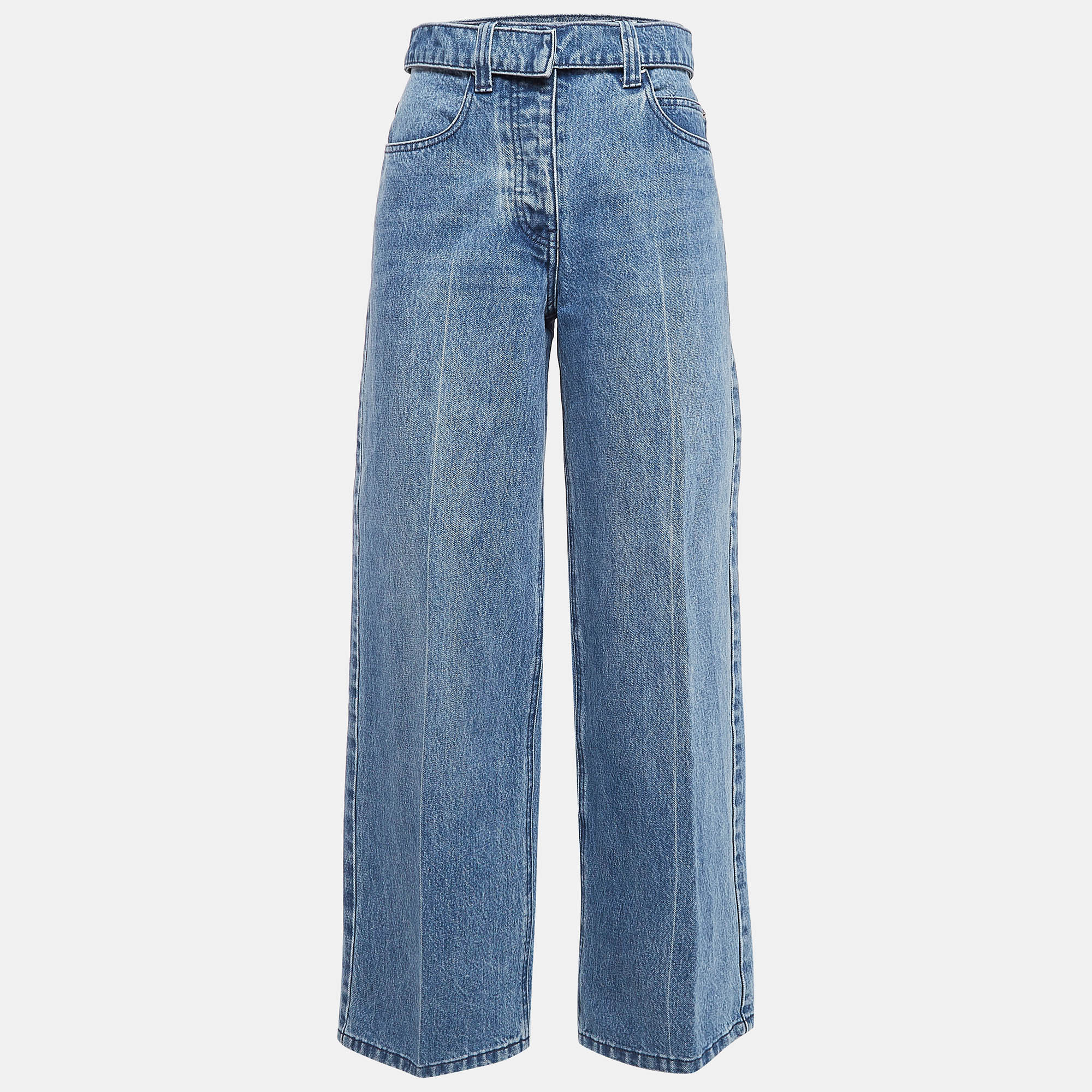 

Alexander Wang Blue Denim Wide-Leg Jeans S Waist 25"