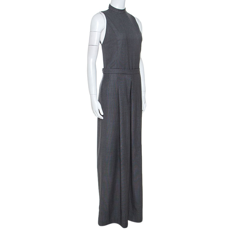 

Alexander Wang Grey Wool Backless Jumpsuit