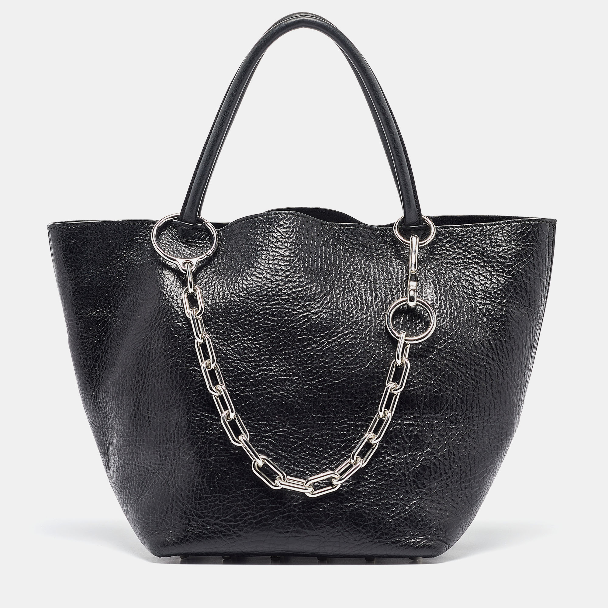 

Alexander Wang Black Leather Runway Roxy Bucket Bag