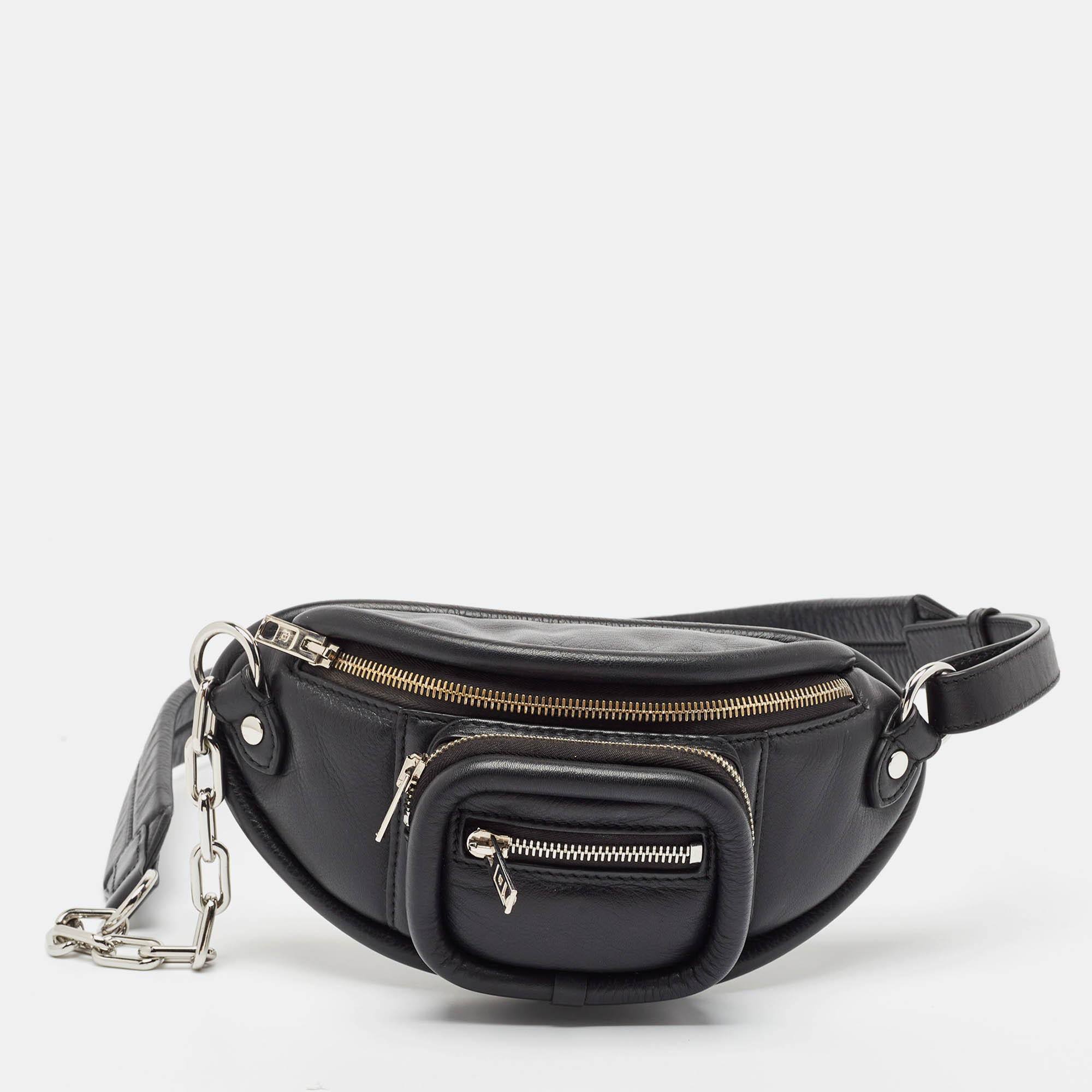 

Alexander Wang Black Leather Attica Belt Bag