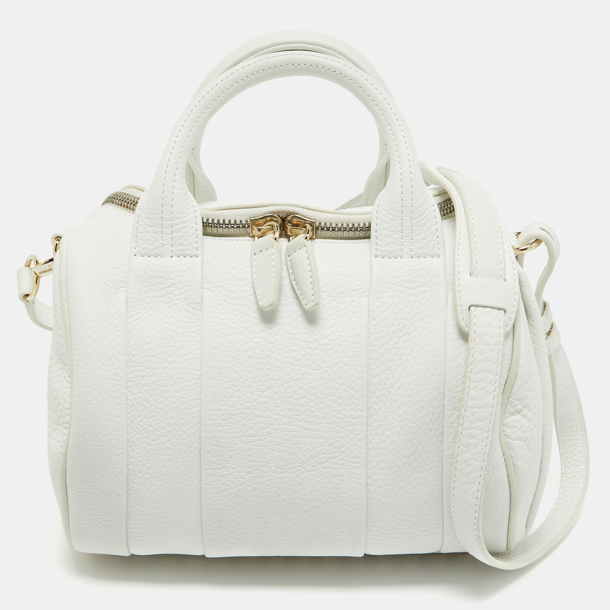 

Alexander Wang White Grained Leather Rocco Bag