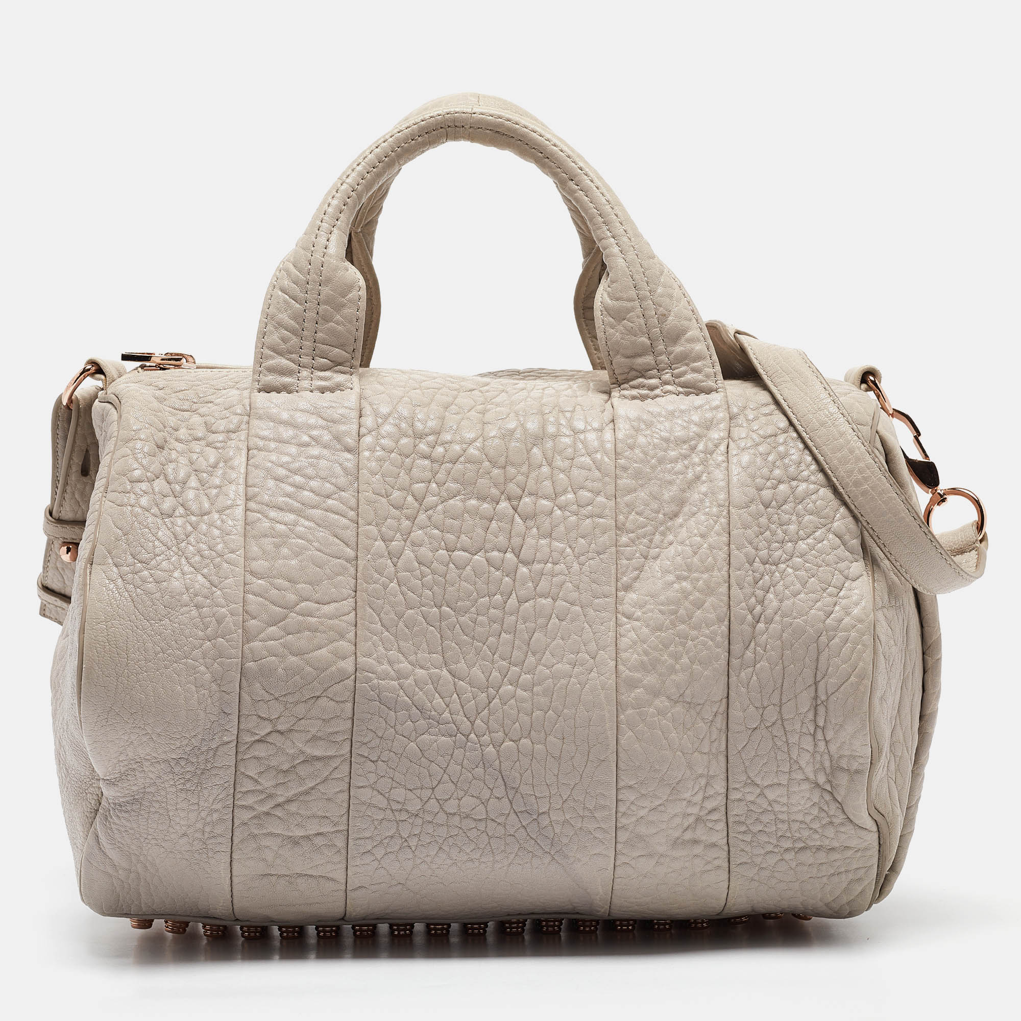 

Alexander Wang Light Grey Pebbled Leather Rocco Bag