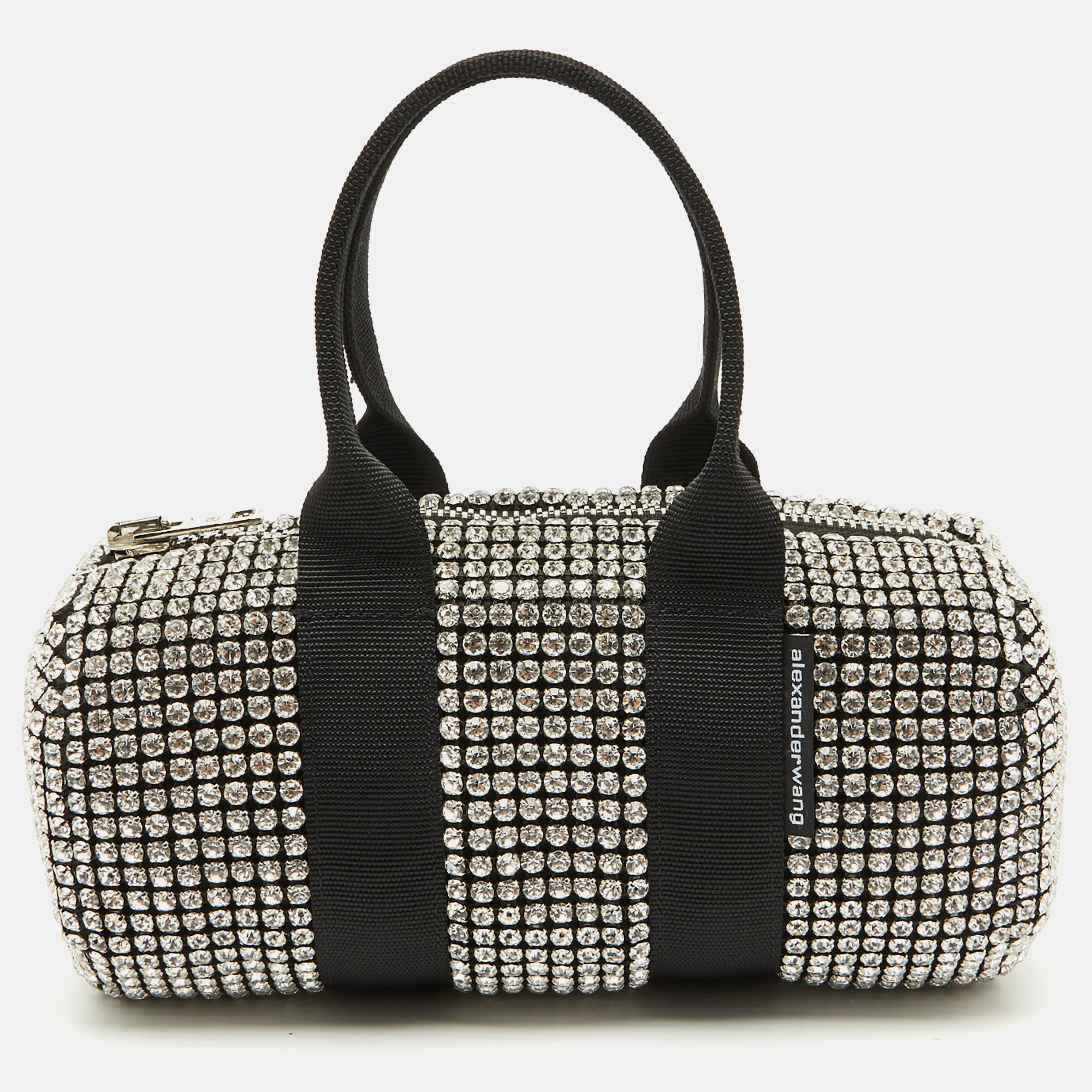 

Alexander Wang Black Crystals Mini Cruiser Duffle Bag