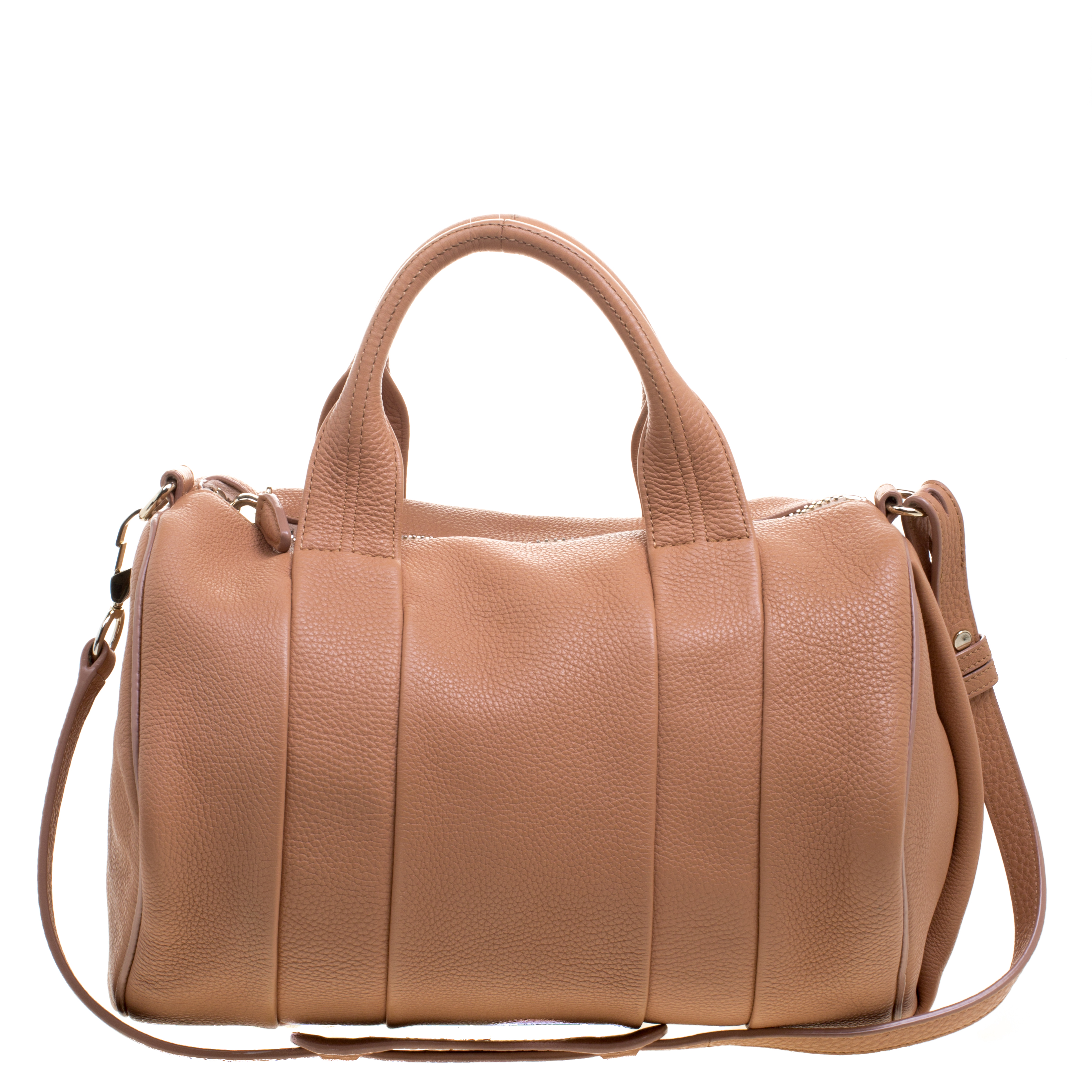 Alexander Wang Peach Pebbled Leather Rocco Duffel Bag