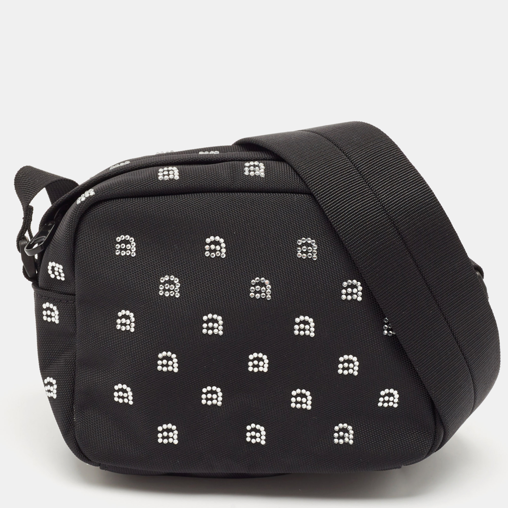 

Alexander Wang Black Nylon Crystal Wangsport Camera Bag