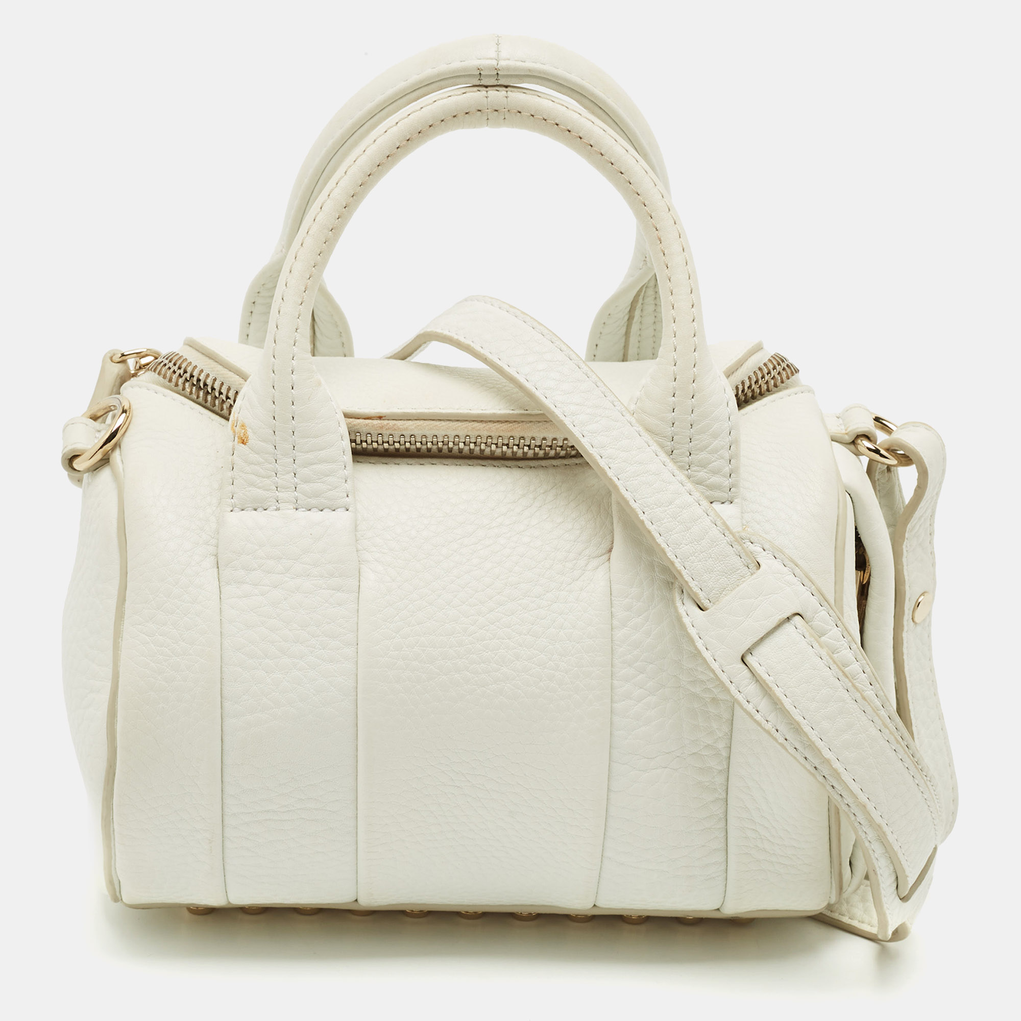 

Alexander Wang White Pebbled Leather Mini Rockie Bag