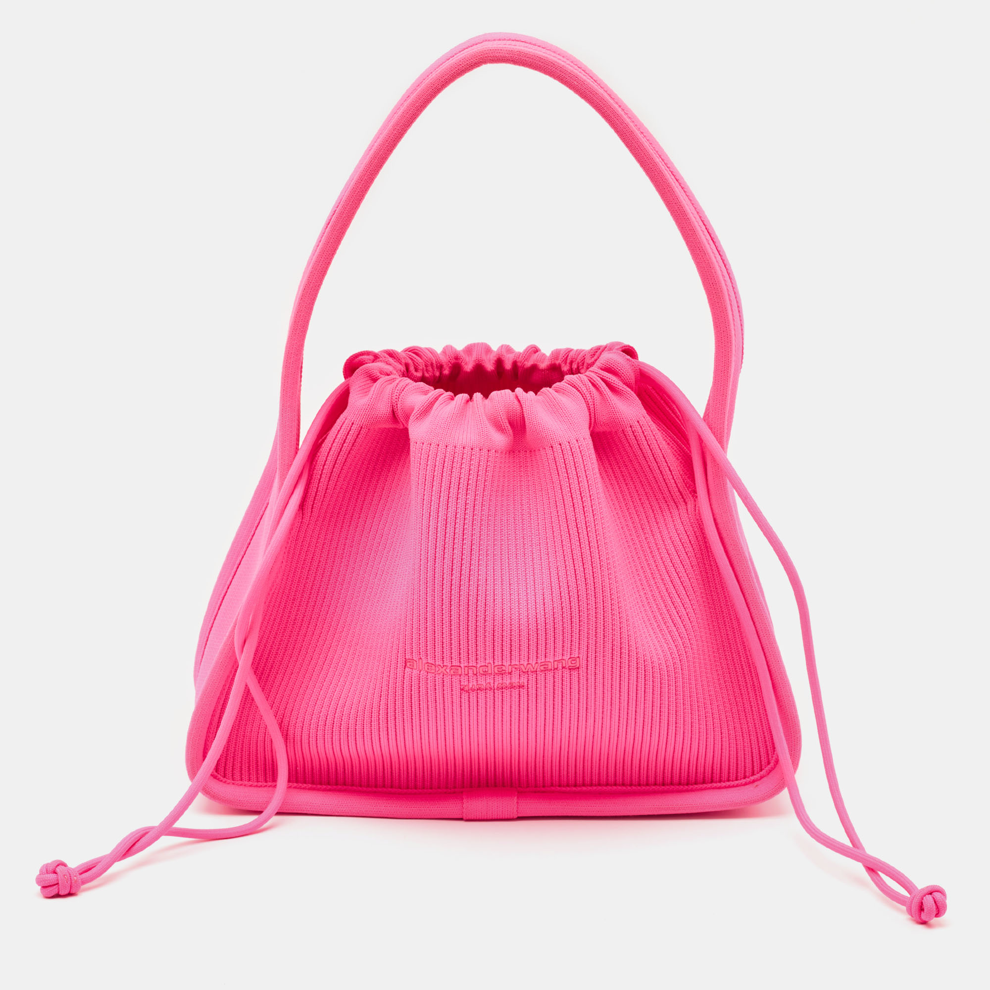 

Alexander Wang Neon Pink Fabric Ryan Drawstring Bag