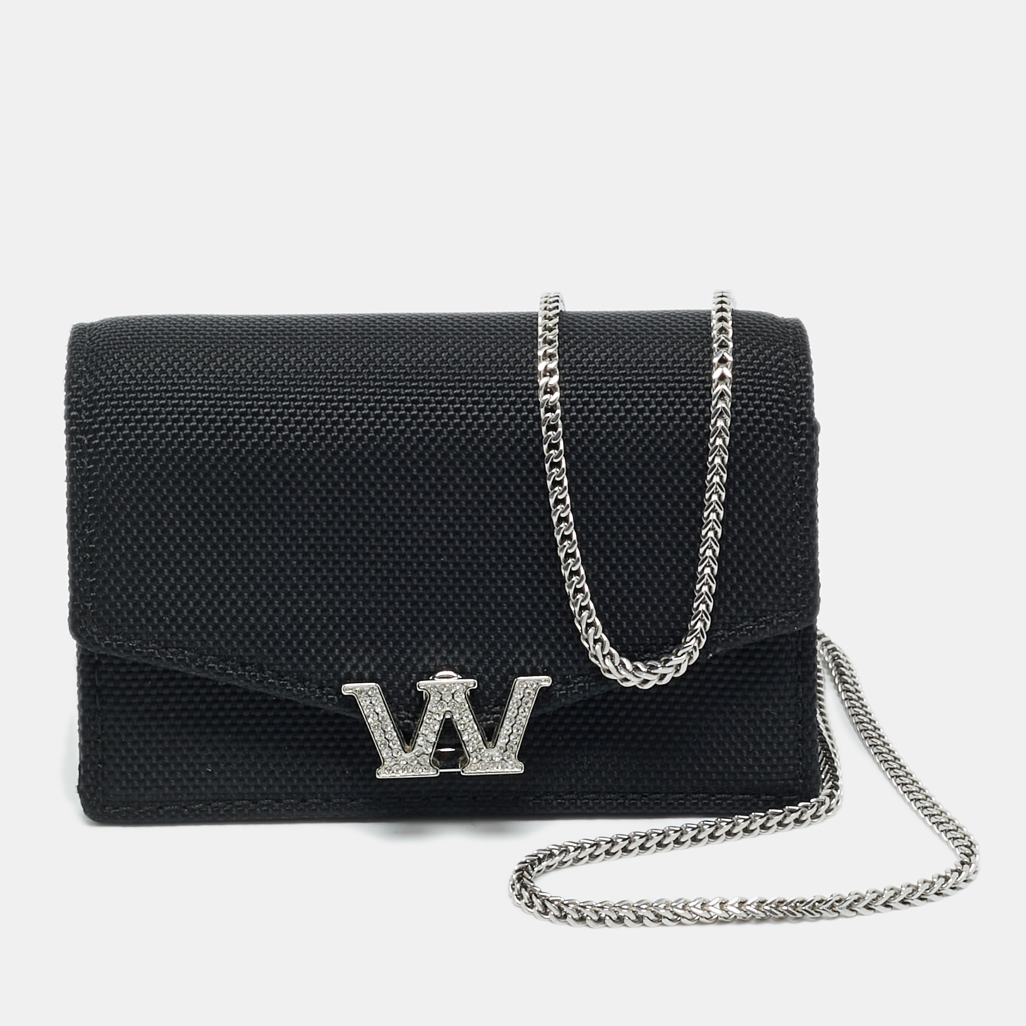 

Alexander Wang Black Nylon Micro W Crystal Legacy Crossbody Bag