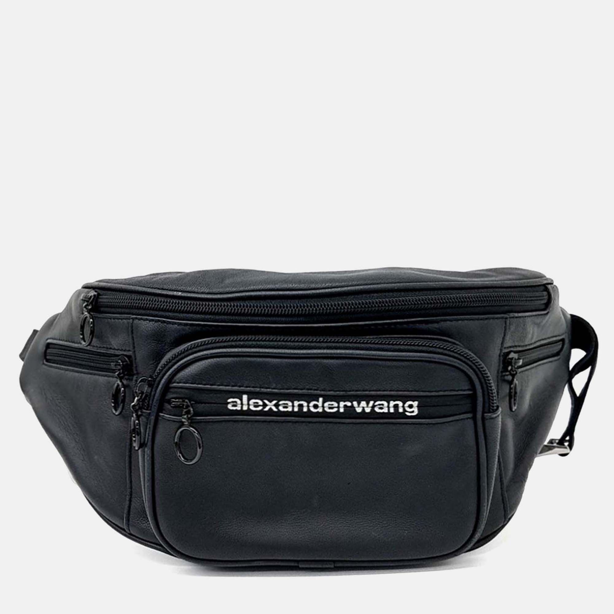 

Alexander Wang Black Leather hip sack