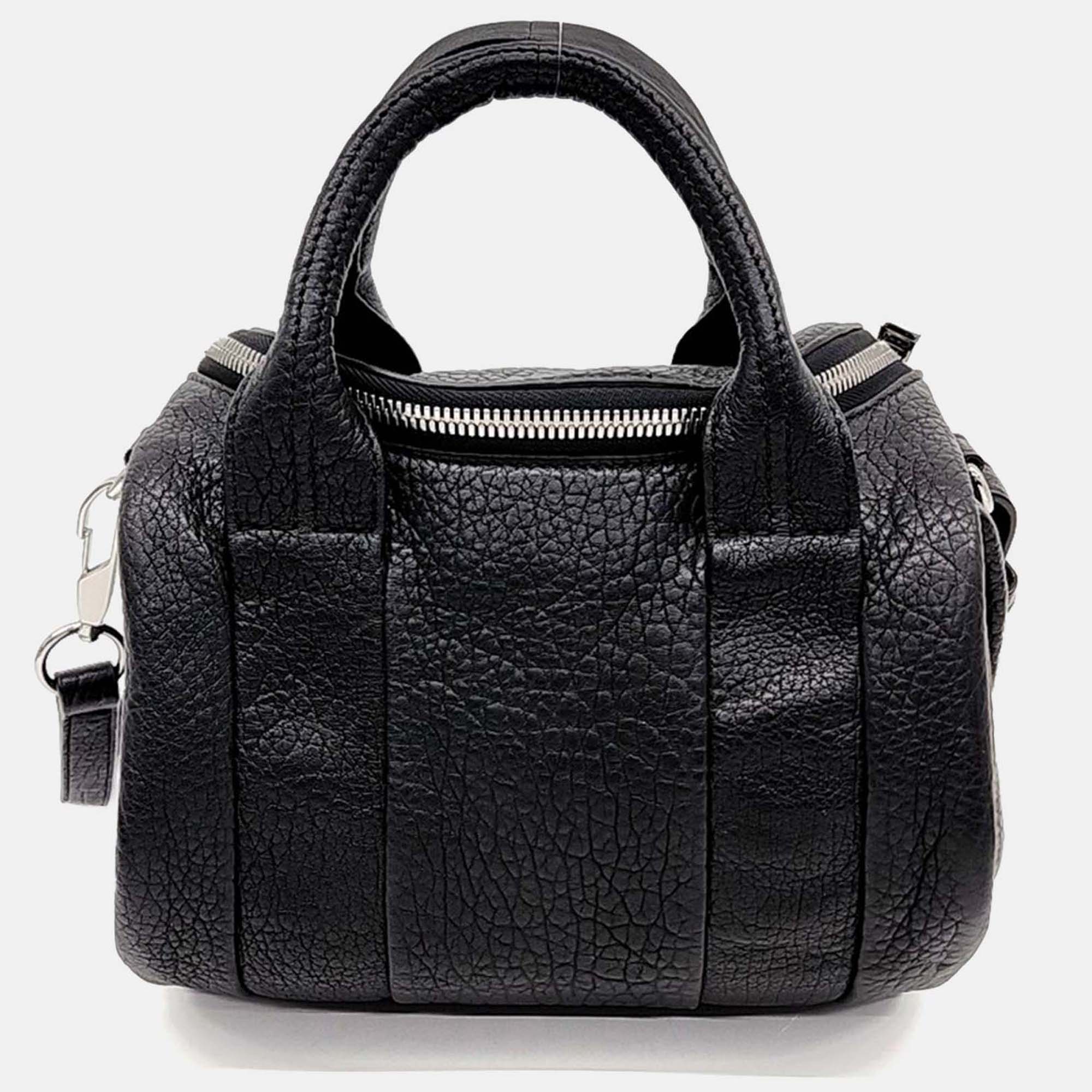 

Alexander Wang Black Leather Loki Duffel Bag