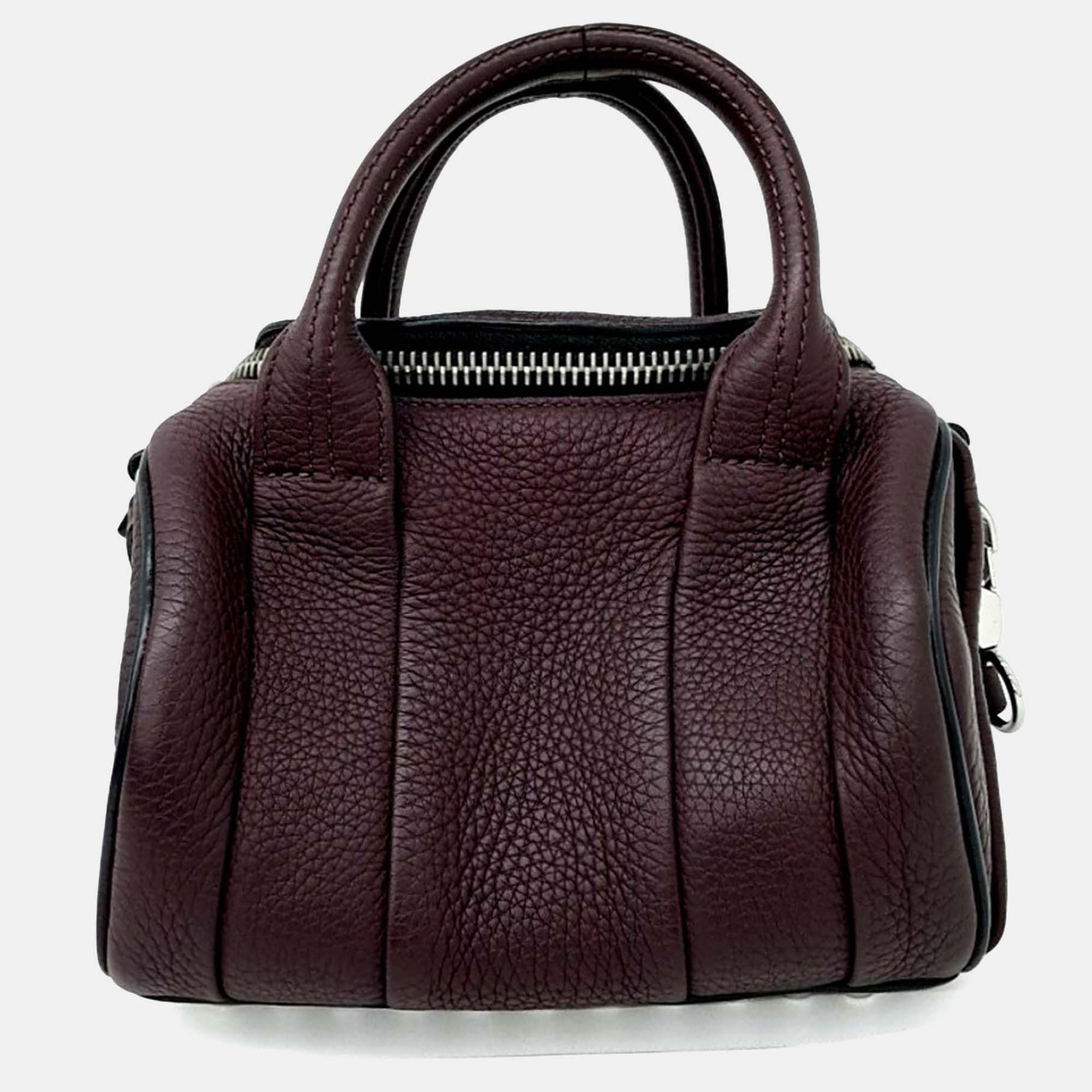 

Alexander Wang Burgundy Leather Mini Loki Duffel Bag