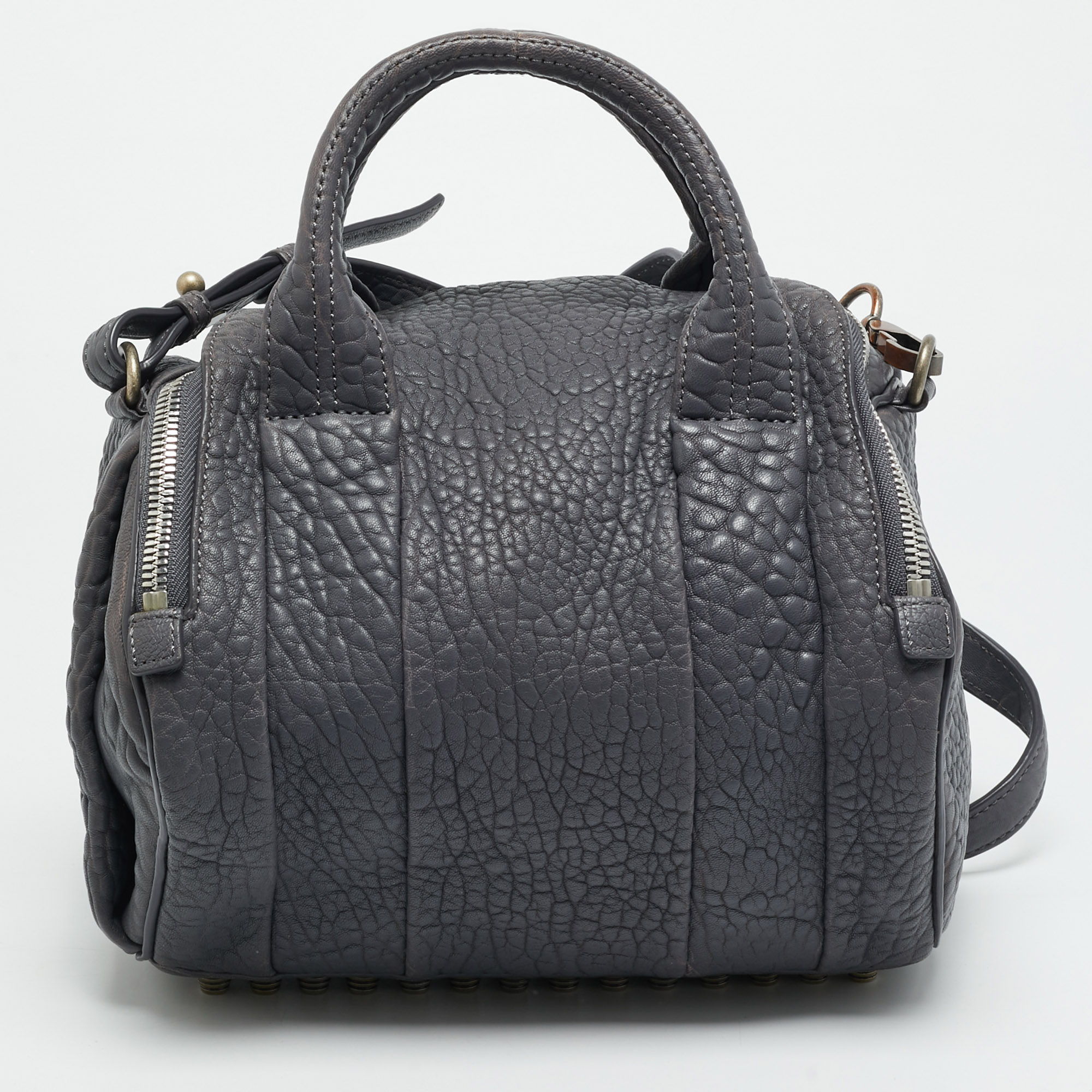 

Alexander Wang Rocco Grey Textured Leather Bag
