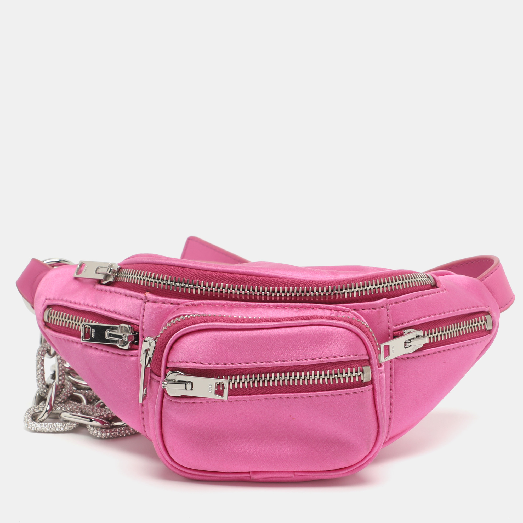 

Alexander Wang Attica Pink Satin and Leather Belt Bag
