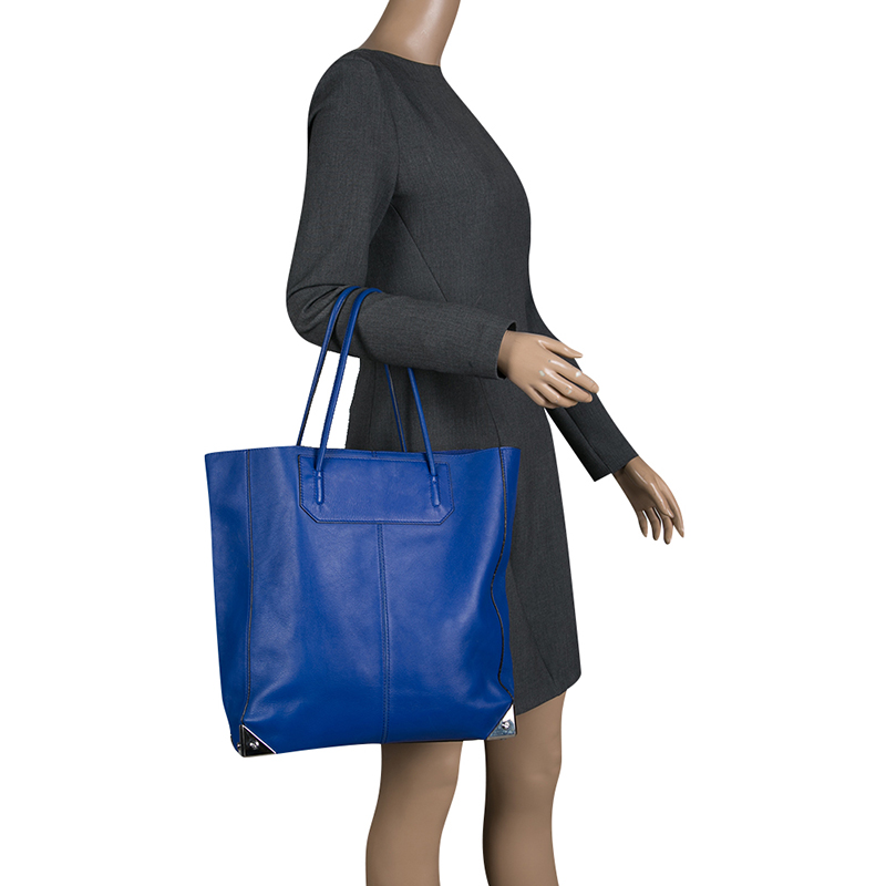 

Alexander Wang Blue Leather Prisma Tote