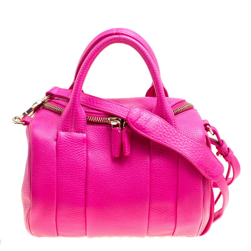 Alexander Wang Pink Leather Rocco Top Handle Bag