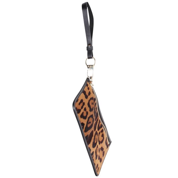 

Alexander Wang Black/Brown Leather And Calf Hair Leopard Clutch