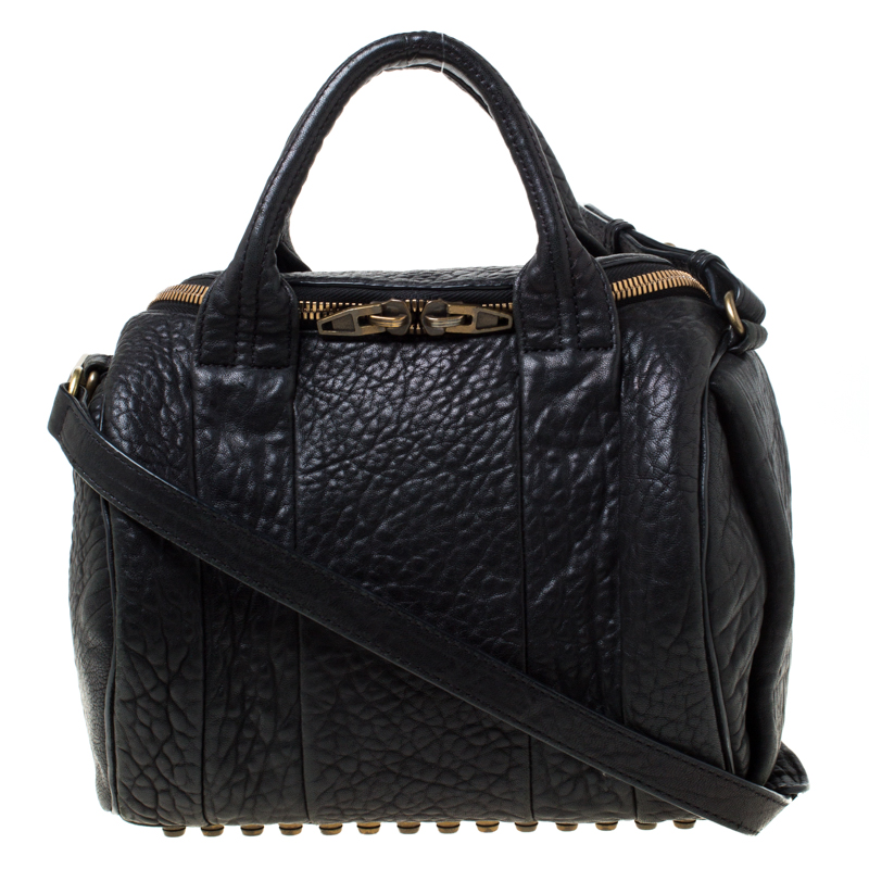 Alexander Wang Black Textured Leather Rocco Duffel Bag Alexander Wang ...