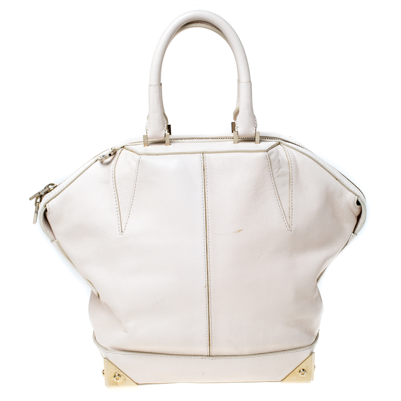 Alexander Wang Cream Leather Small Emile Satchel