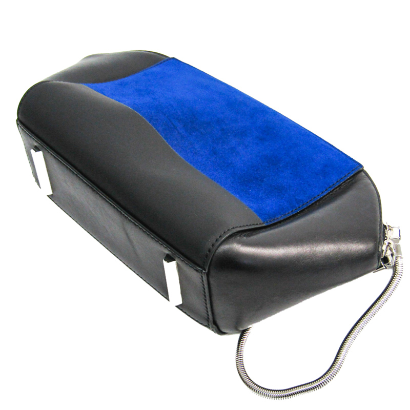 

Alexander Wang Blue/Black Leather And Suede Chastity Clutch