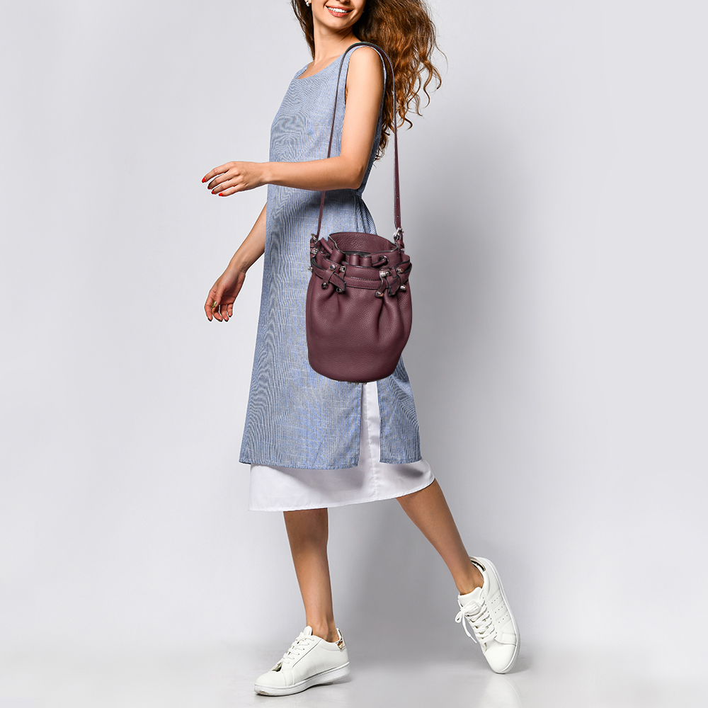 

Alexander Wang Purple Leather Diego Bucket Bag