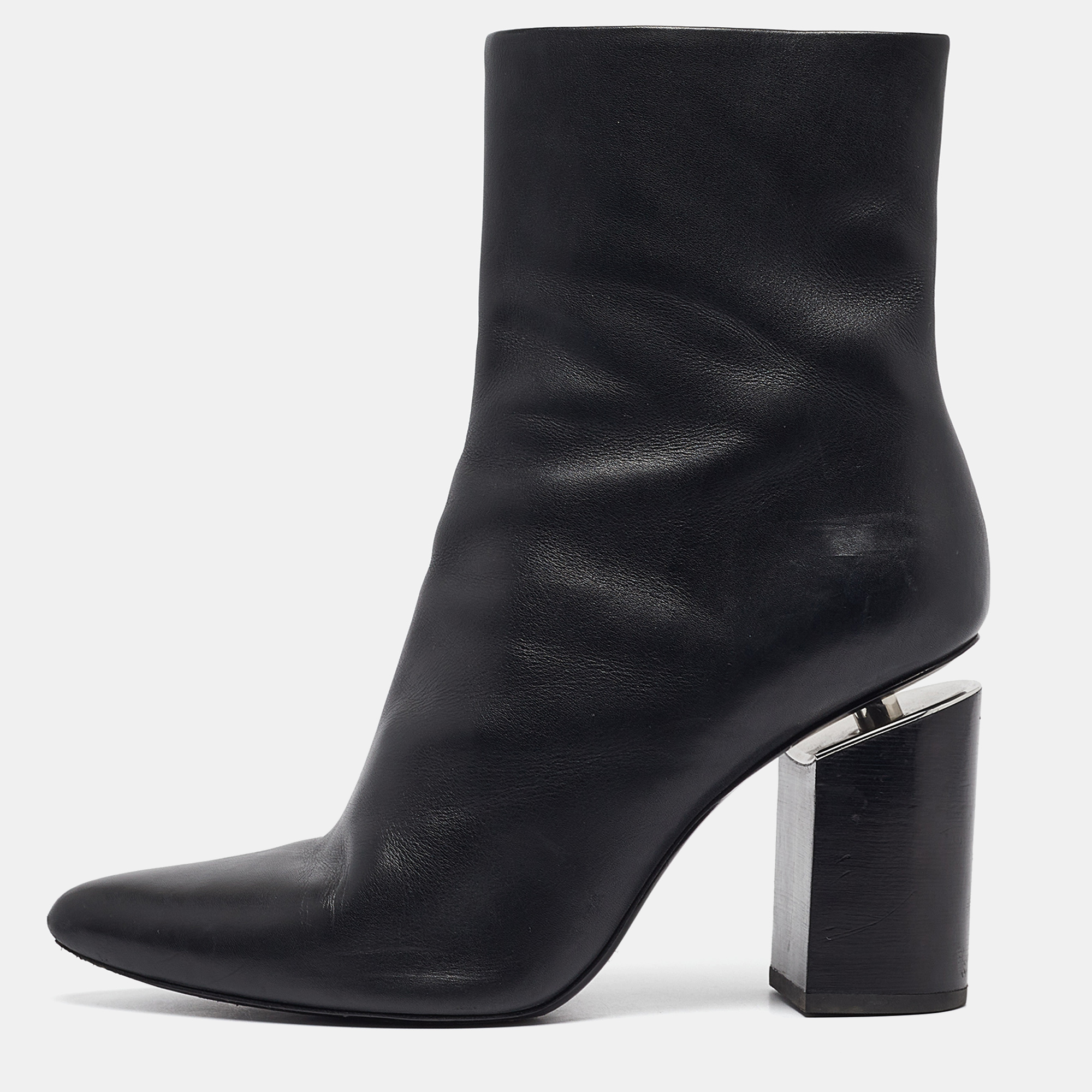 

Alexander Wang Black Leather Ankle Boots Size