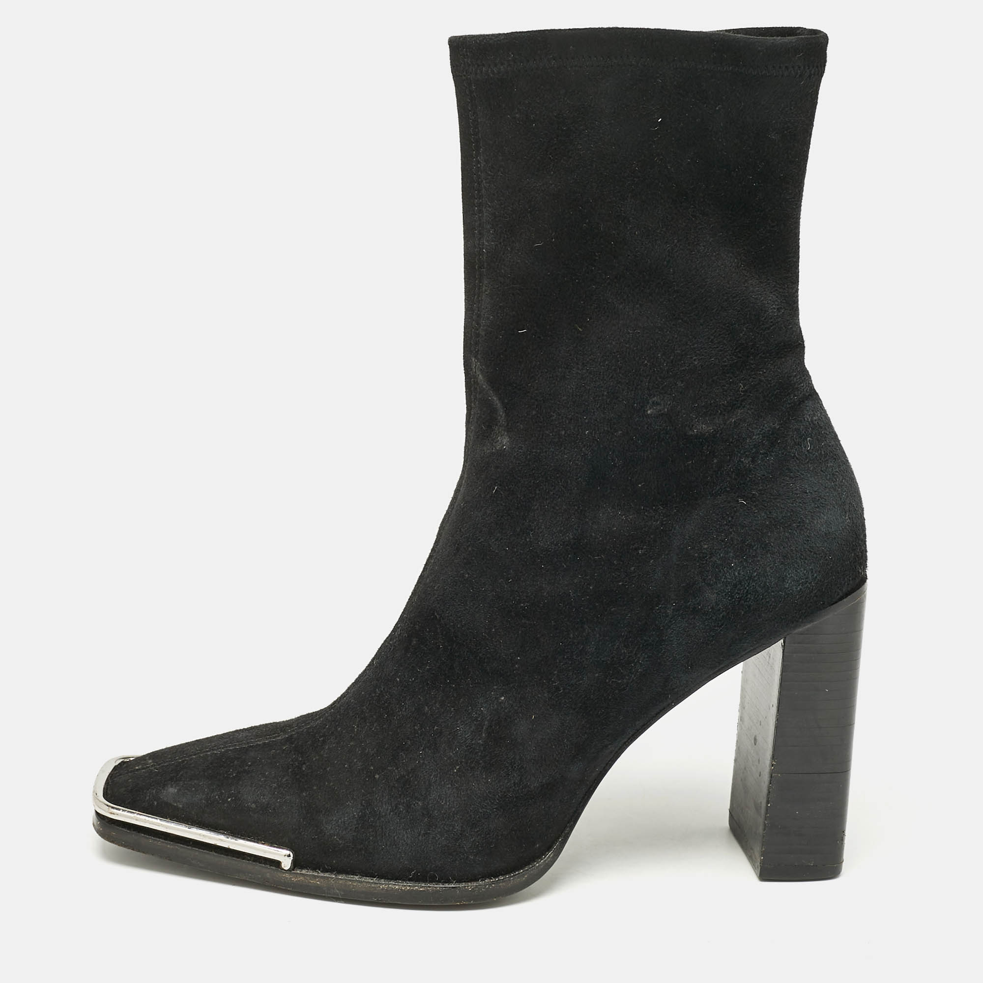 

Alexander Wang Black Suede Gabi Ankle Length Boots Size