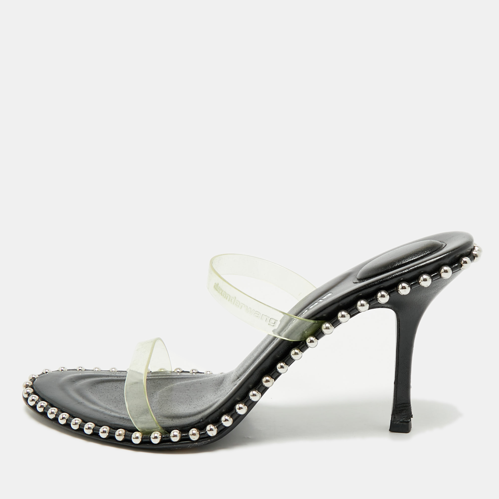 

Alexander Wang Transparent PVC Nova Slide Sandals Size