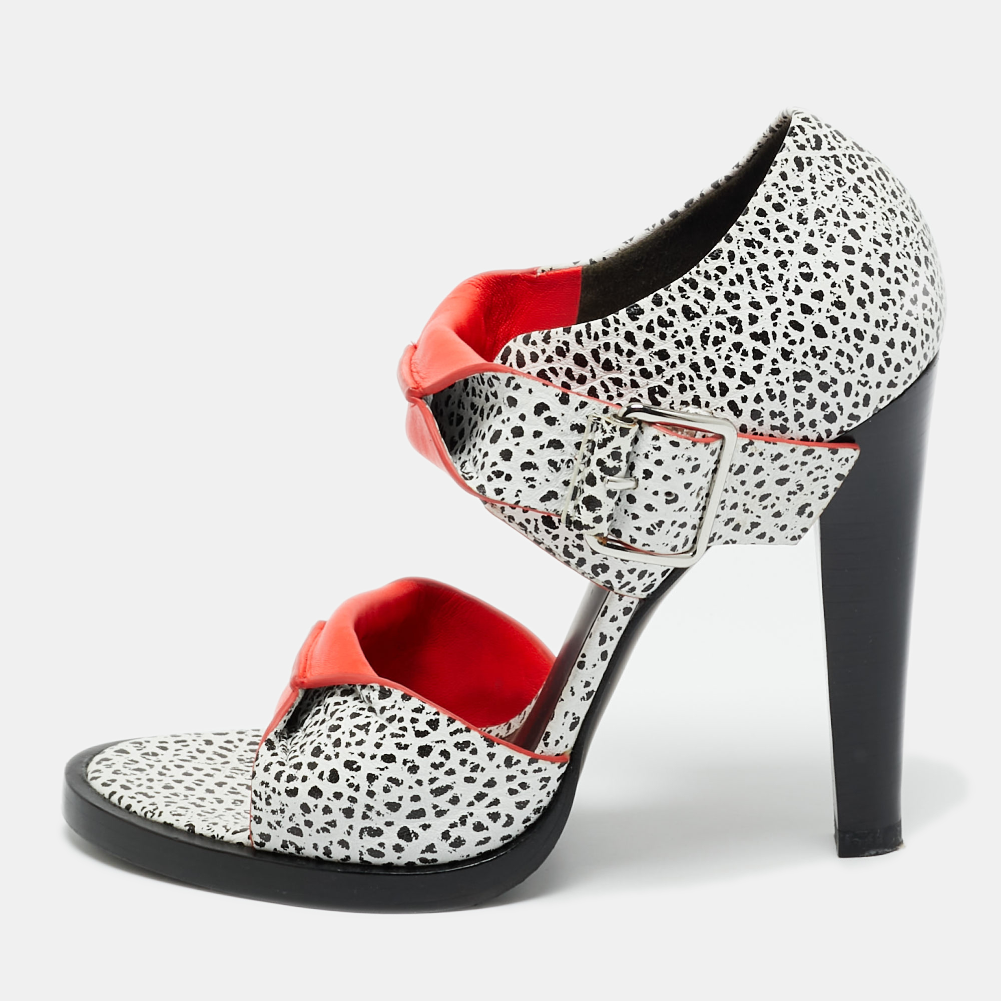 Pre-owned Alexander Wang Tricolor Leather Open Toe Ankle Strap Sandals Size 36 In White