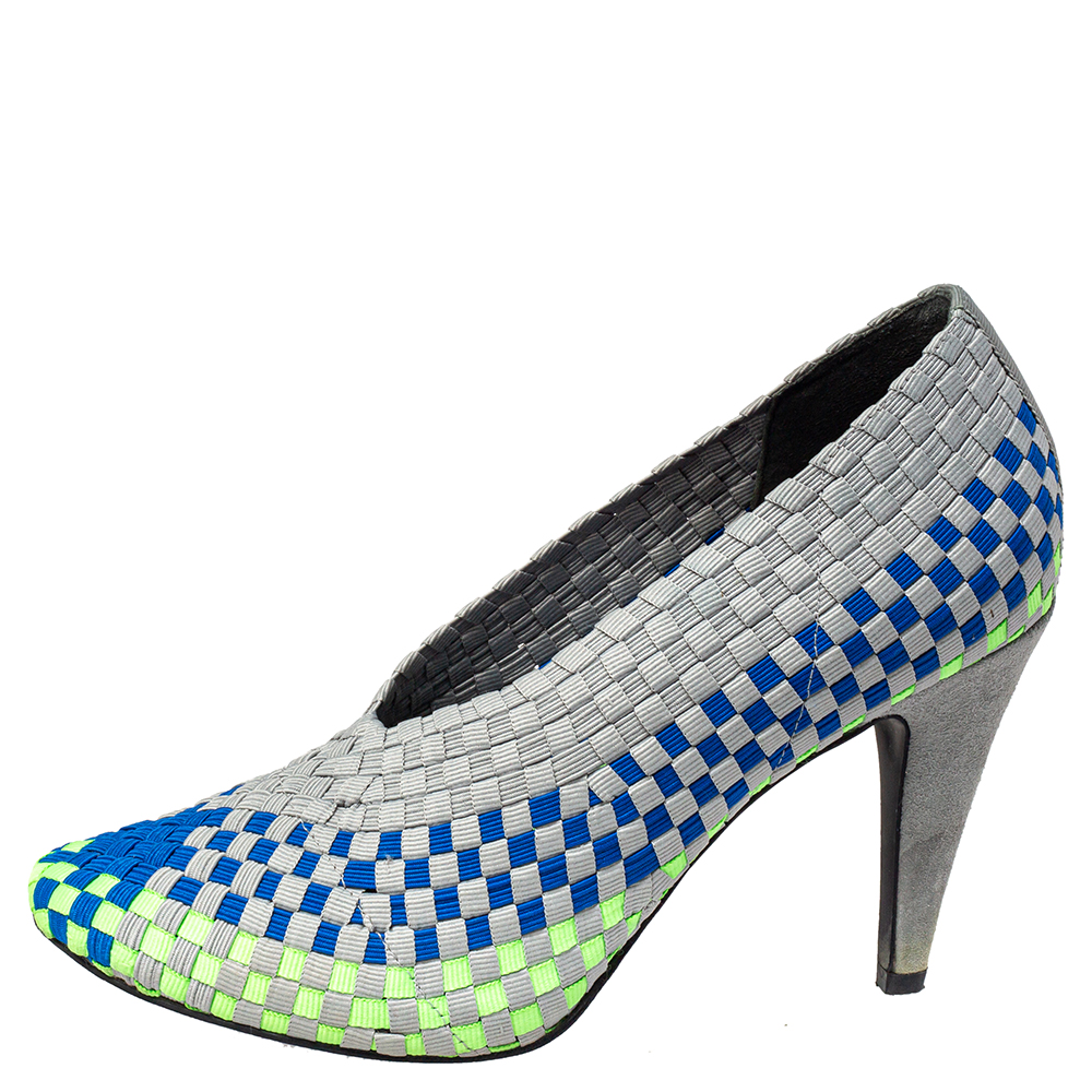 

Alexander Wang Multicolor Woven Fabric Carla Pumps Size