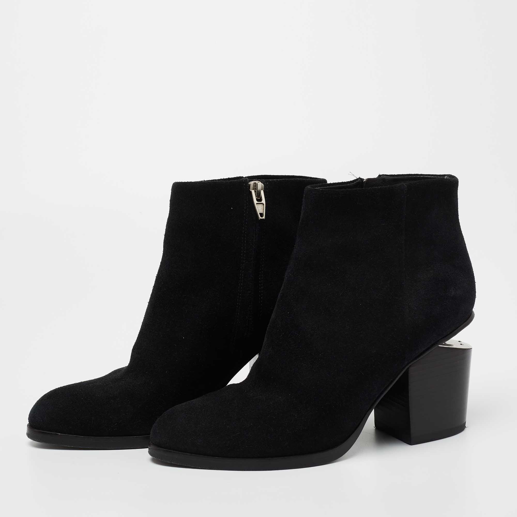 

Alexander Wang Black Suede Ankle Boots Size