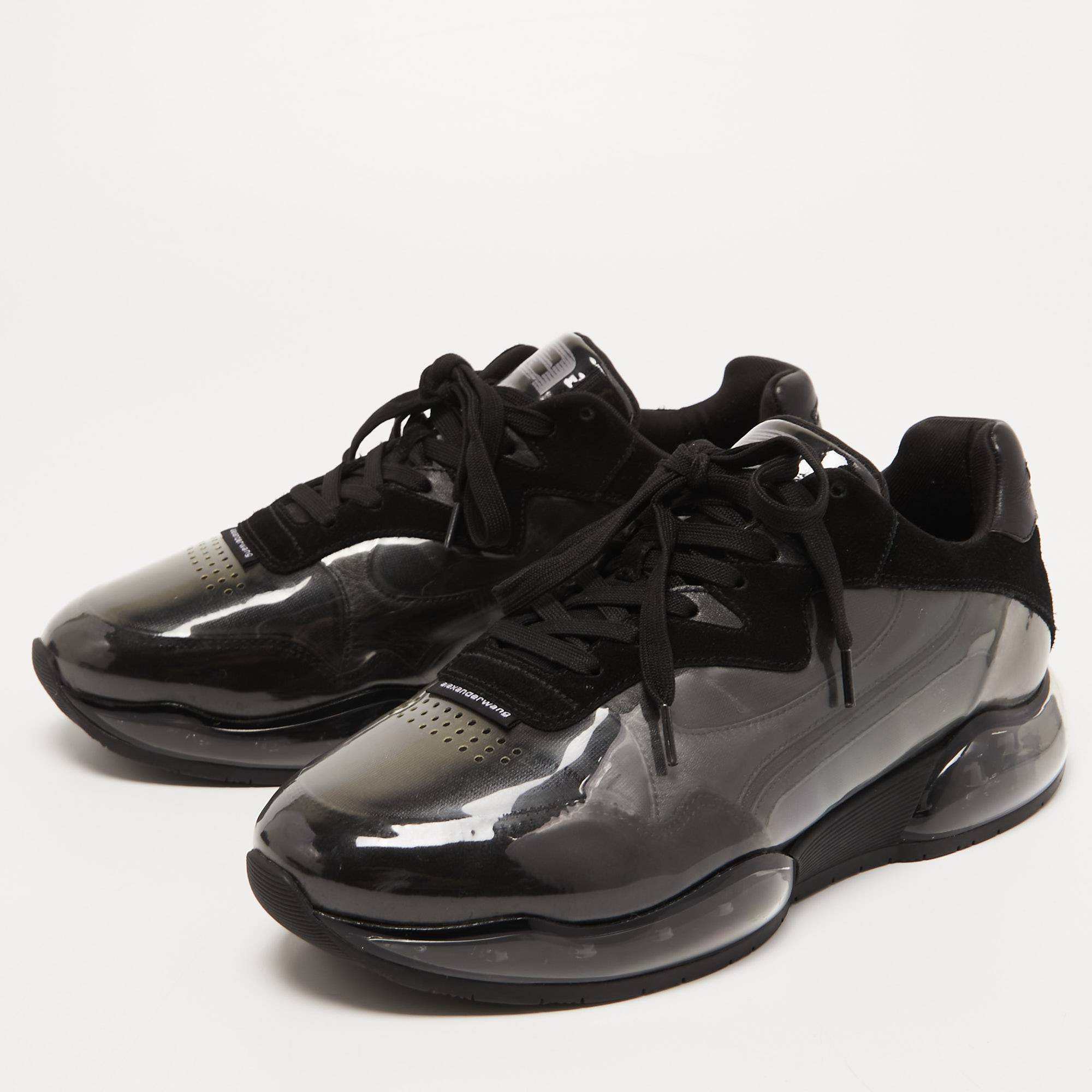 

Alexander Wang Black Suede and PVC Low Top Sneakers Size