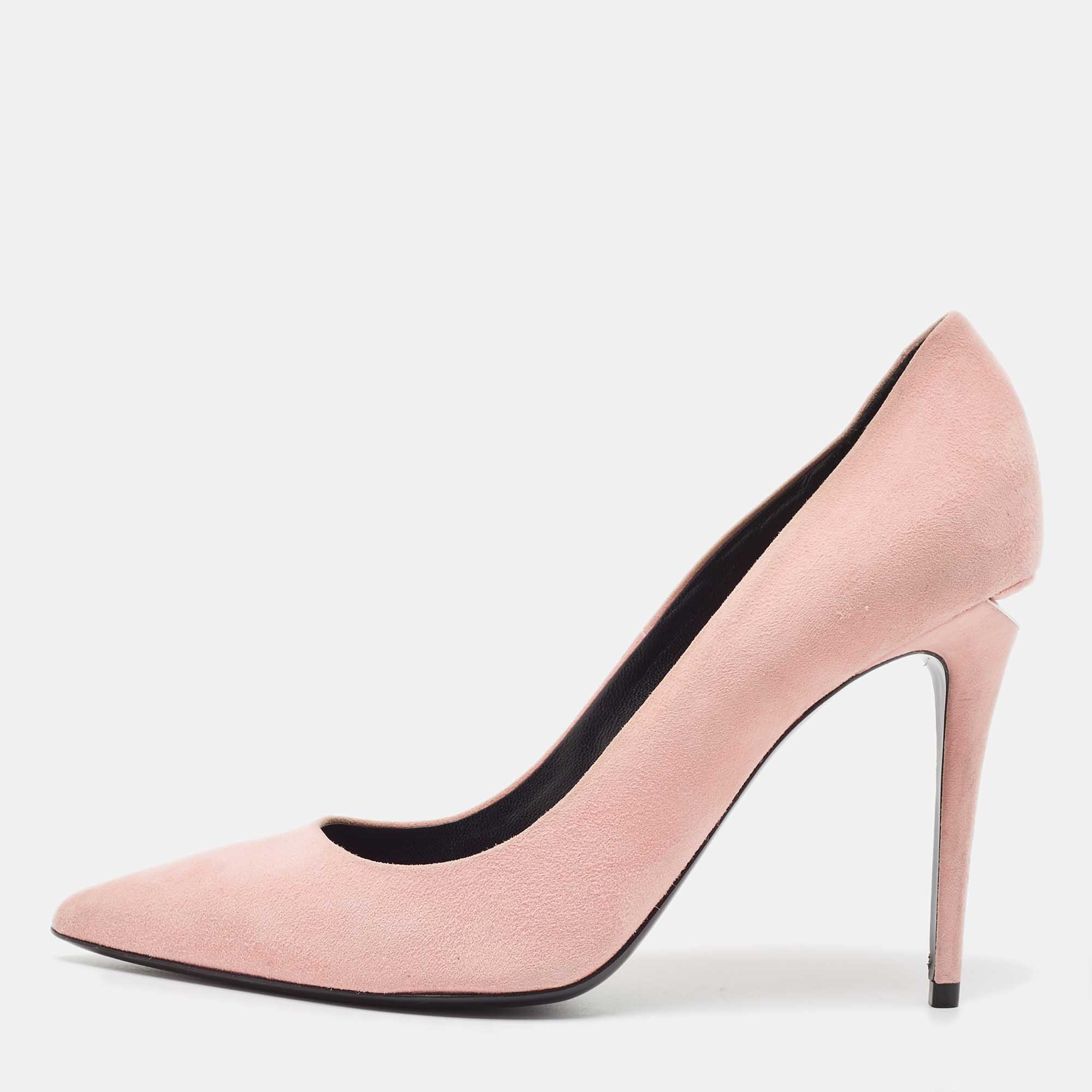 Pre-owned Alexander Wang Pink Suede Pointed Toe Pumps Size 40