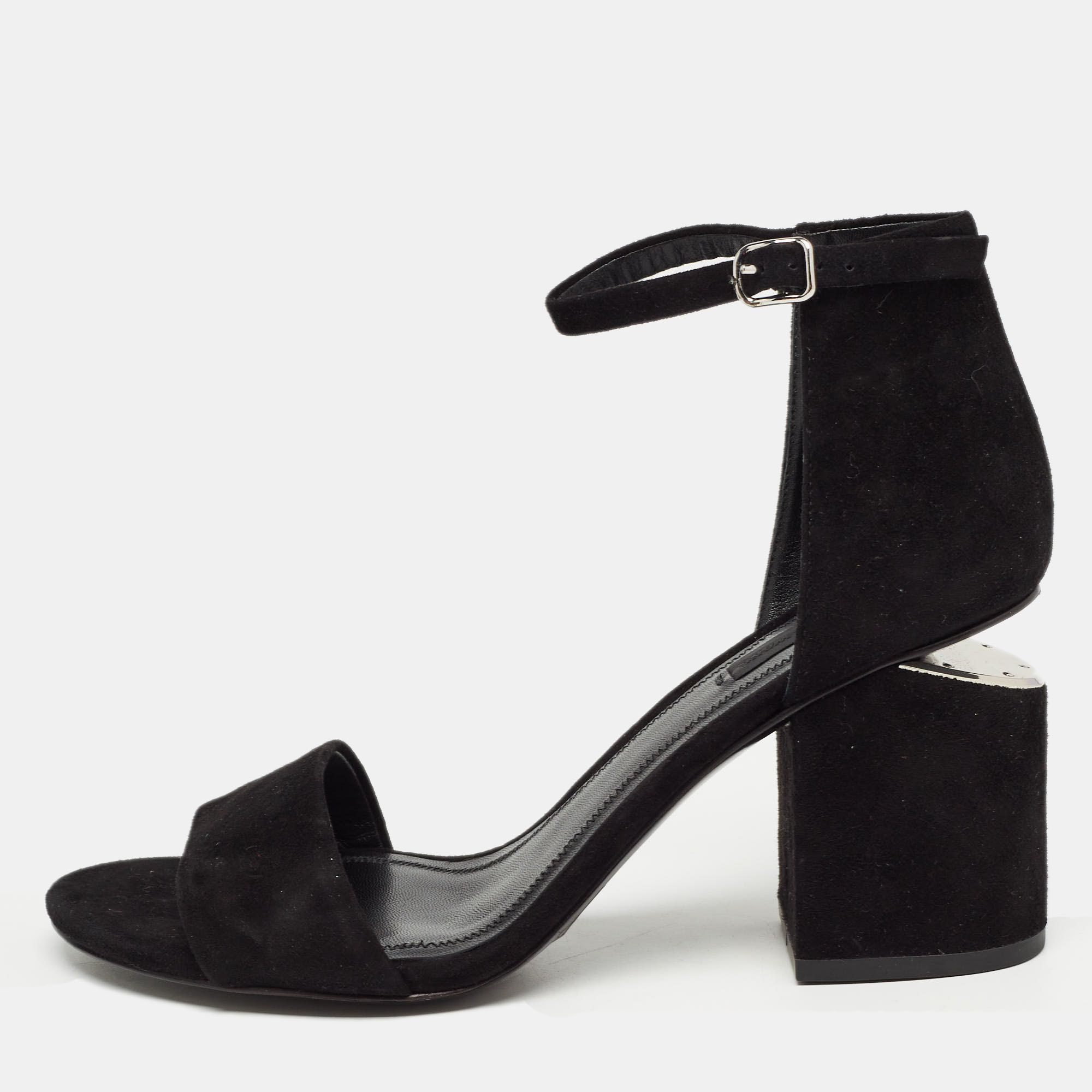 

Alexander Wang Black Suede Abby Sandals Size