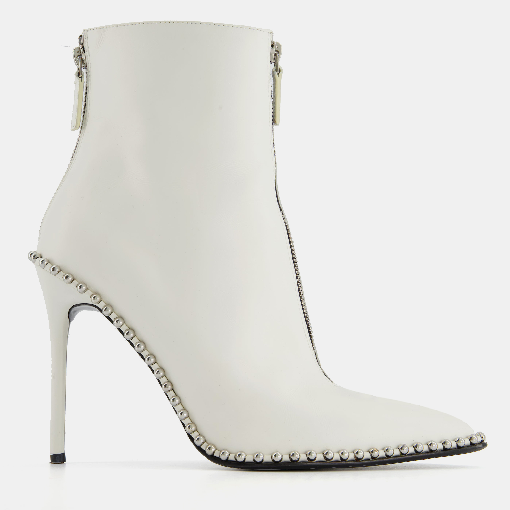 

Alexander Wang White Studded Ankle Boot Heels Size