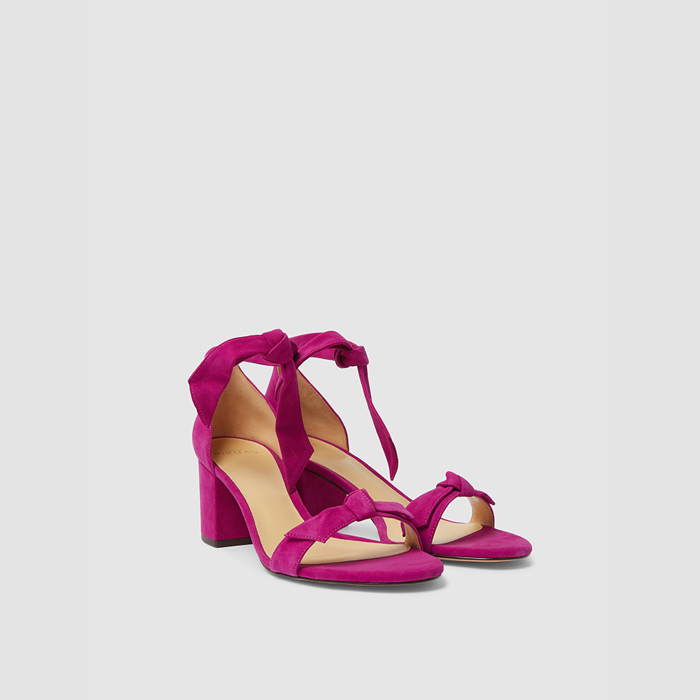 

ALEXANDRE BIRMAN Pink Clarita Block-Heel Suede Sandals IT