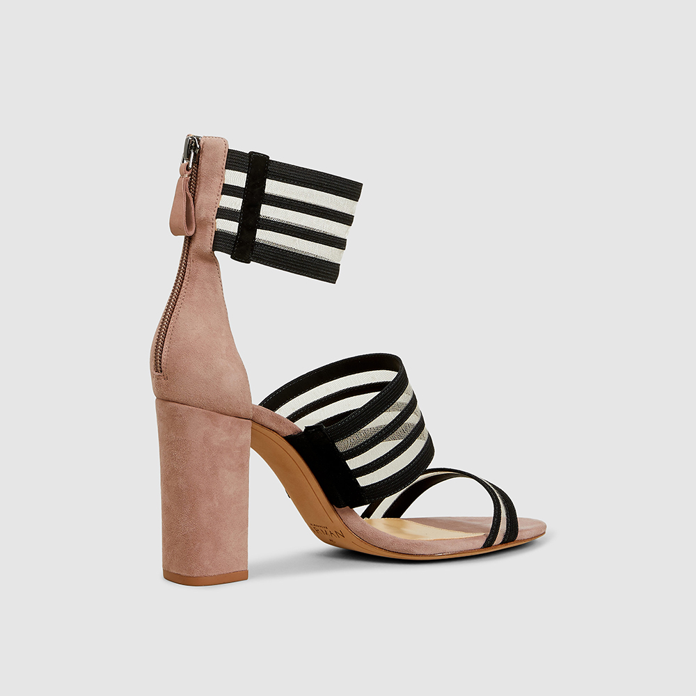 

ALEXANDRE BIRMAN Pink Shadow Block Heel Suede Sandals IT