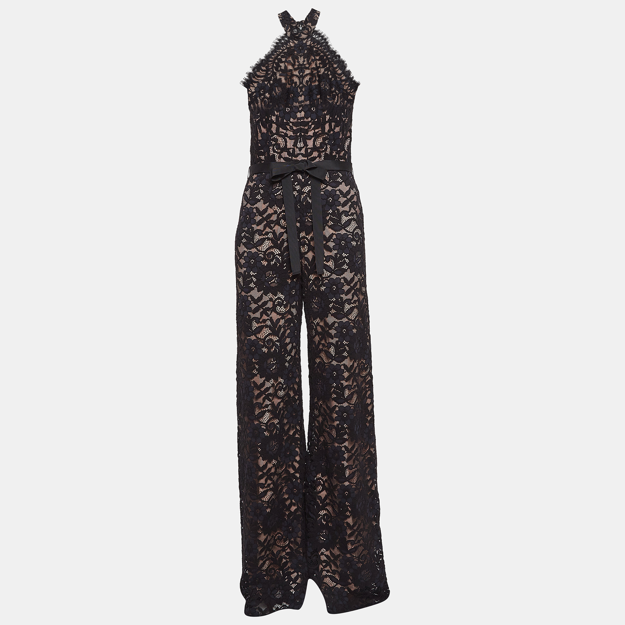 

Alexis Black Lace Sleeveless Jumpsuit M