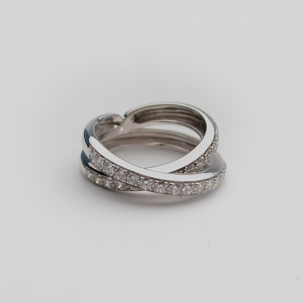 

Alfieri & St. John Diamond & White Gold Ring Size, Silver
