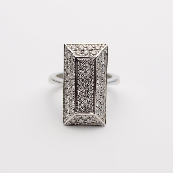 Alfieri & St. John Diamond Pavé Setting Ring Size 56