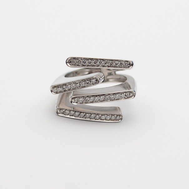 

Alfieri & St. John 18K Diamond Linear Ring Size, Silver