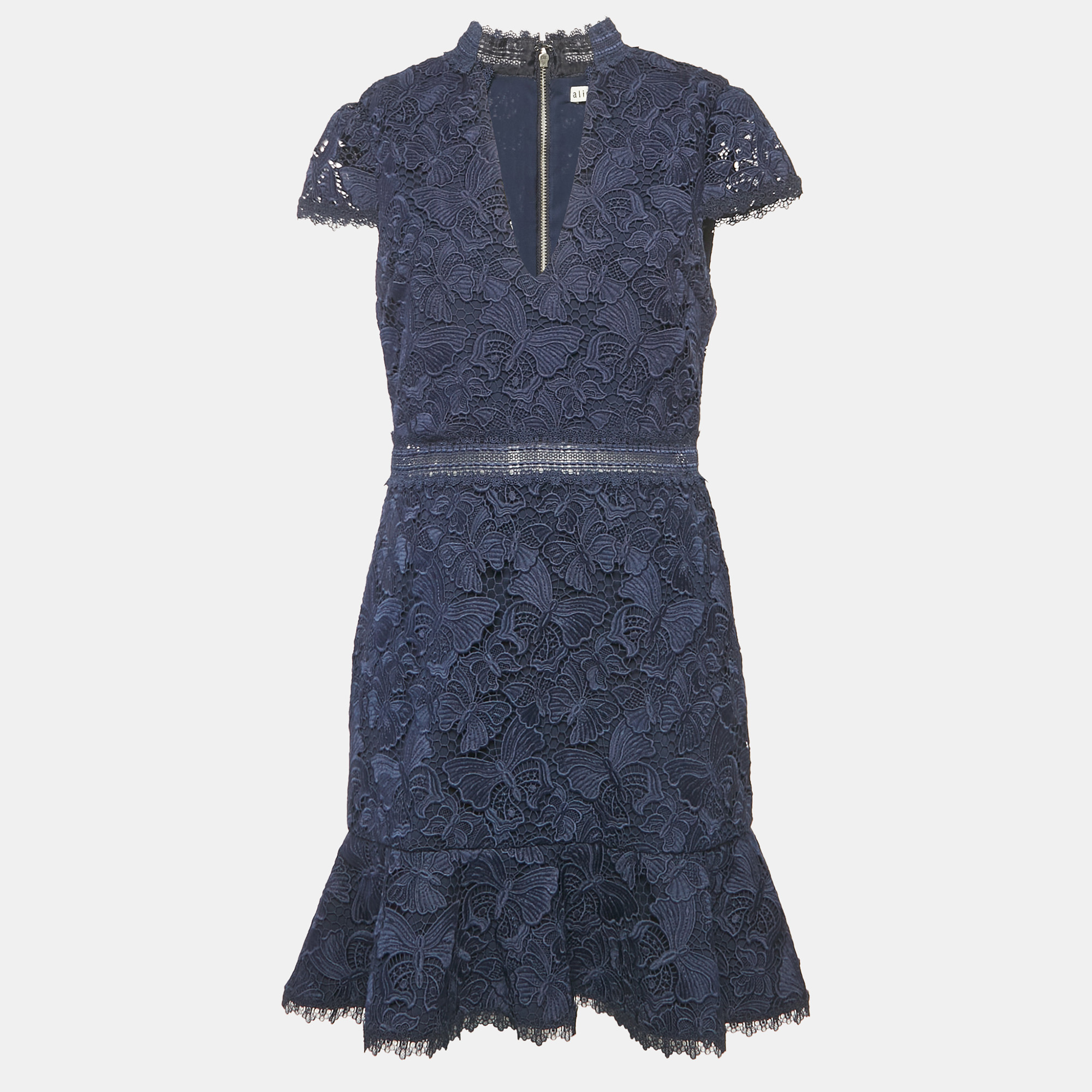 

Alice + Olivia Navy Blue Lace Mini Dress L