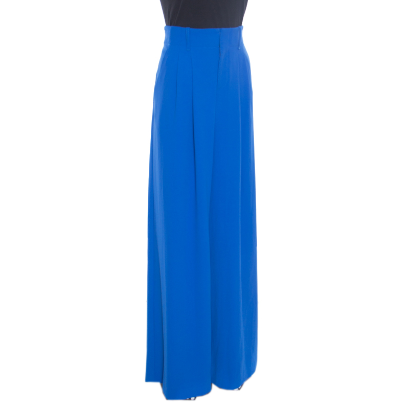 

Alice + Olivia Cobalt Blue Pleated High Waist Eloise Palazzo Pants