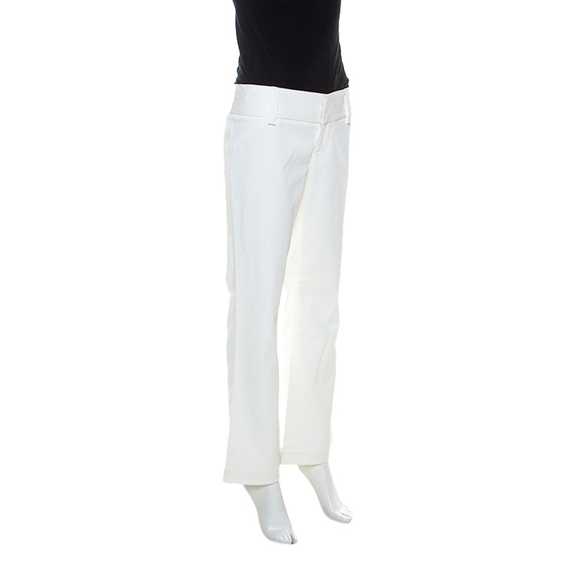 

Alice + Olivia White Straight Fit Trousers