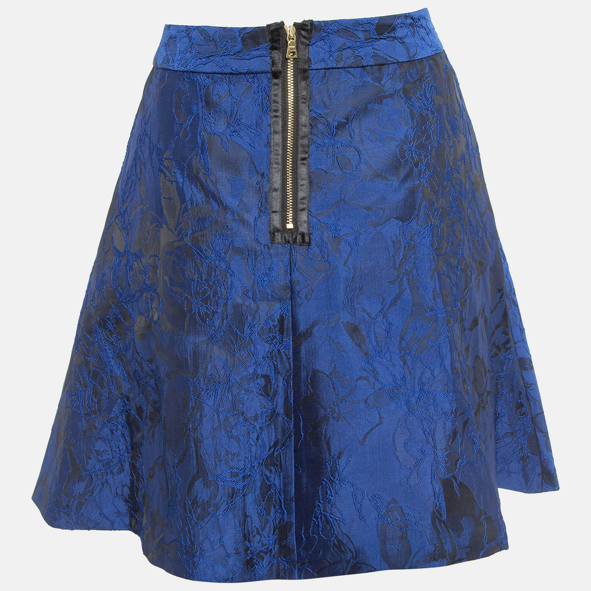

Alice + Olivia Blue Floral Jacquard Mini Skirt