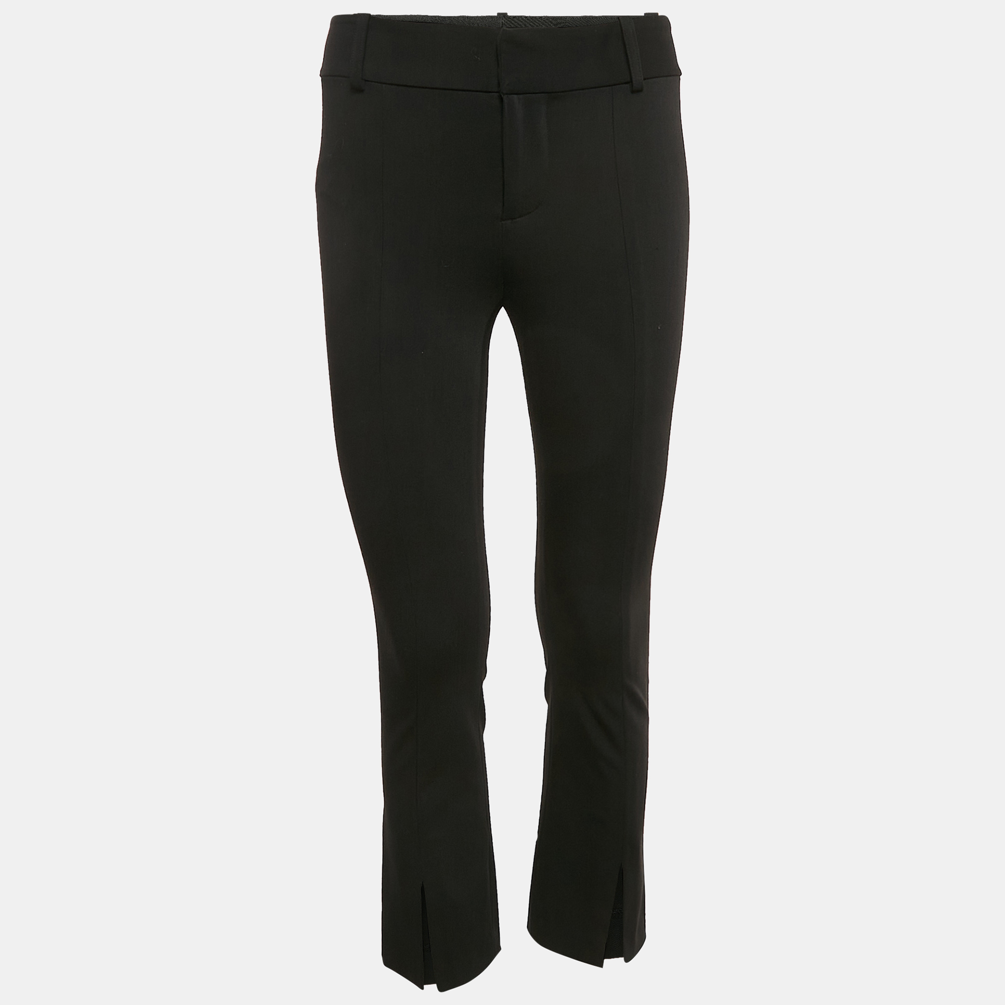 

Alice + Olivia Black Gabardine Classic Fit Trousers XS