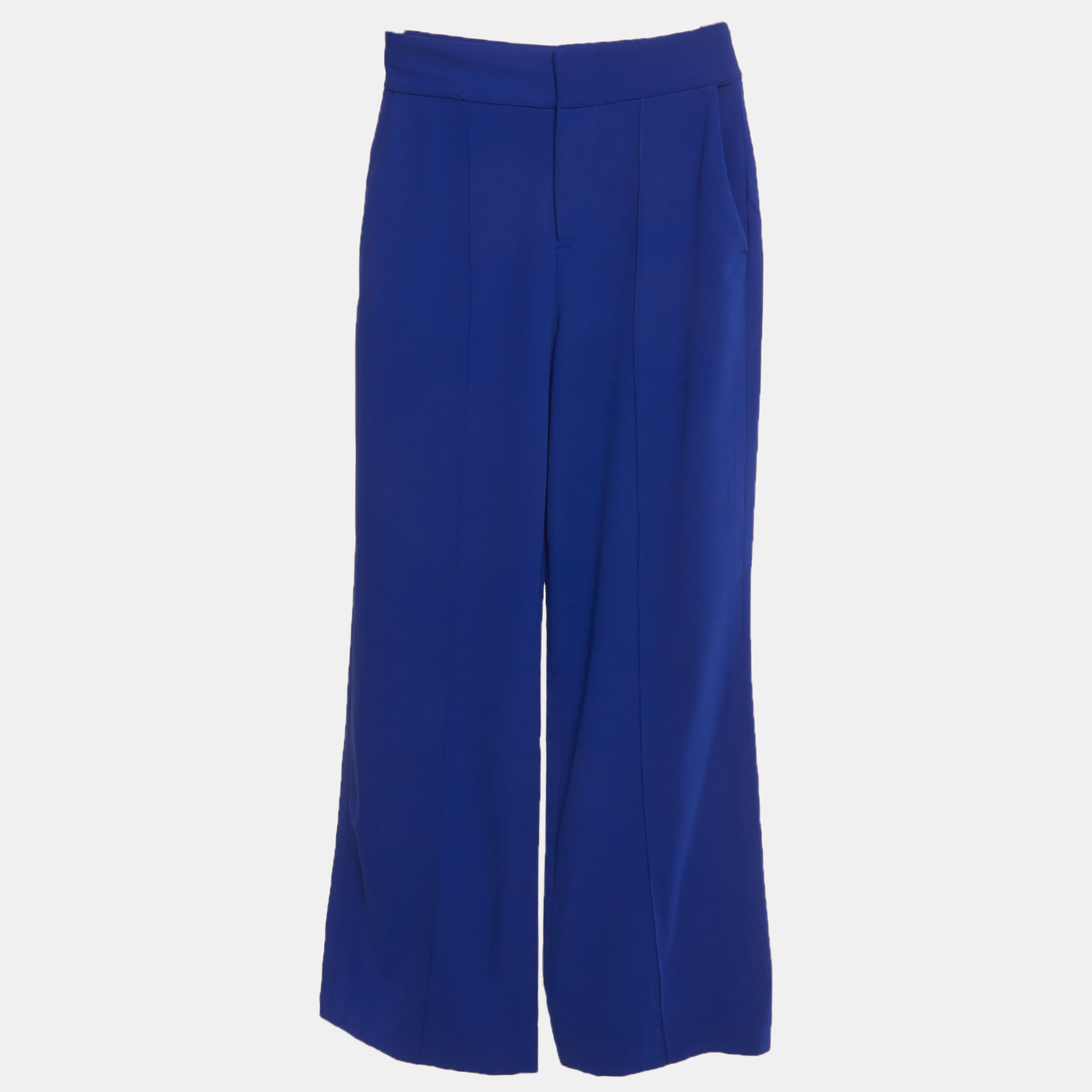 

Alice + Olivia Blue Crepe Regular Fit Trousers S