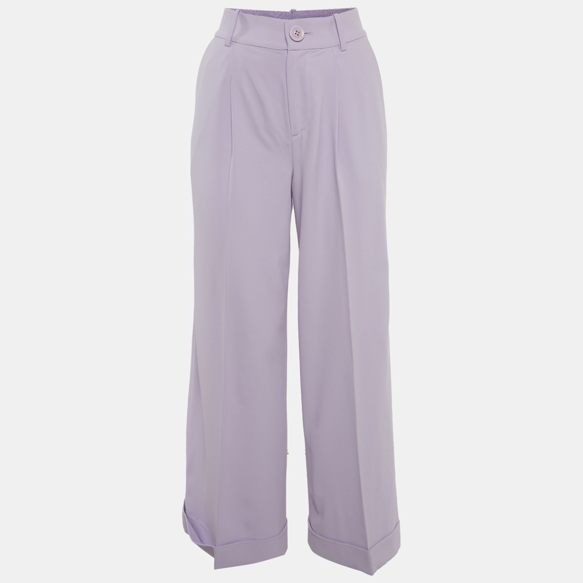 

Alice + Olivia Purple Crepe Wide Leg Pants S