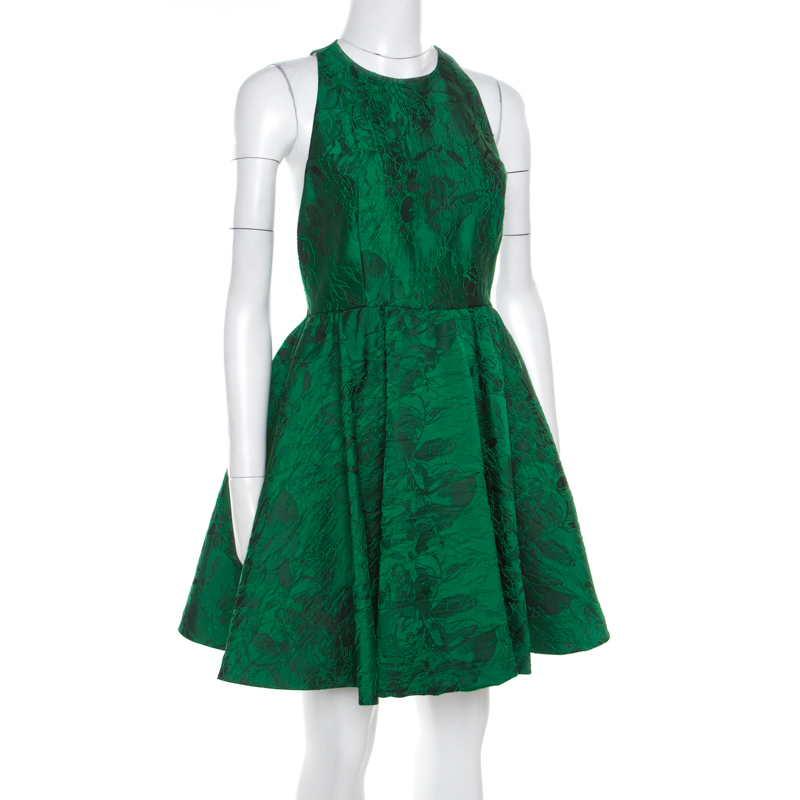 alice and olivia emerald green dress