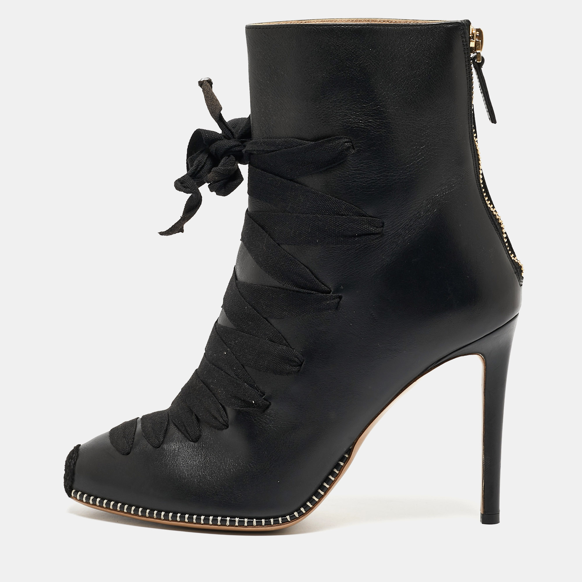 

Altuzarra Black Leather Ankle Boots Size